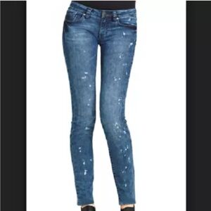 Cabi #920 Constellation Skinny Jeans Women's Size 10 Speckled Acid Wash Denim